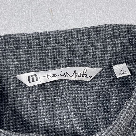 Travis Mathew Polo Shirt Mens Medium Gray Performance Golf Stretch Lightweight‎ - Picture 3 of 9